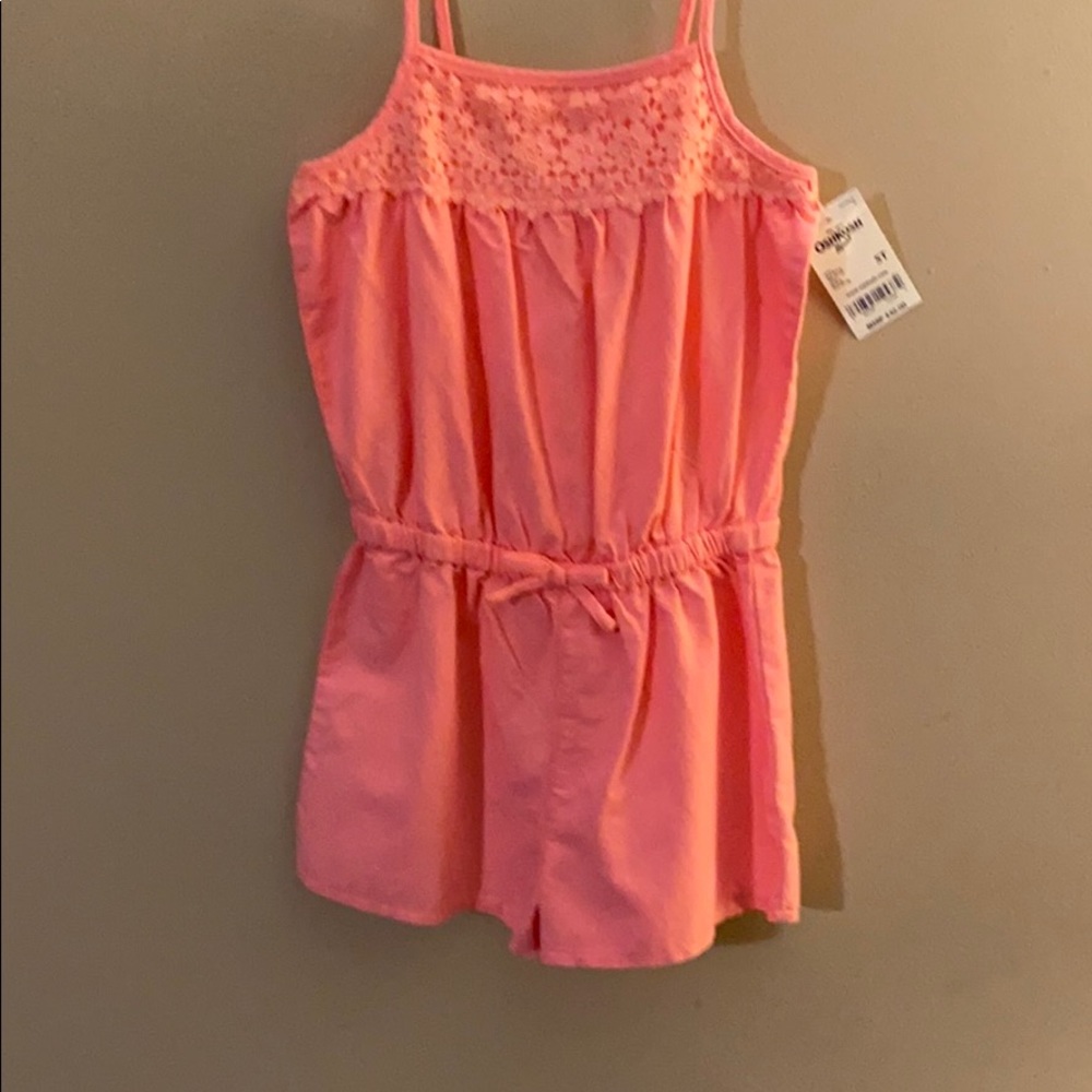 Little girl pink romper